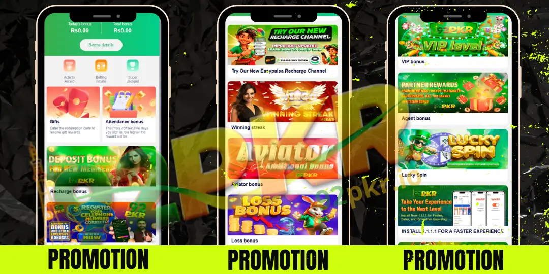 Top Promotions Available at 92PKR